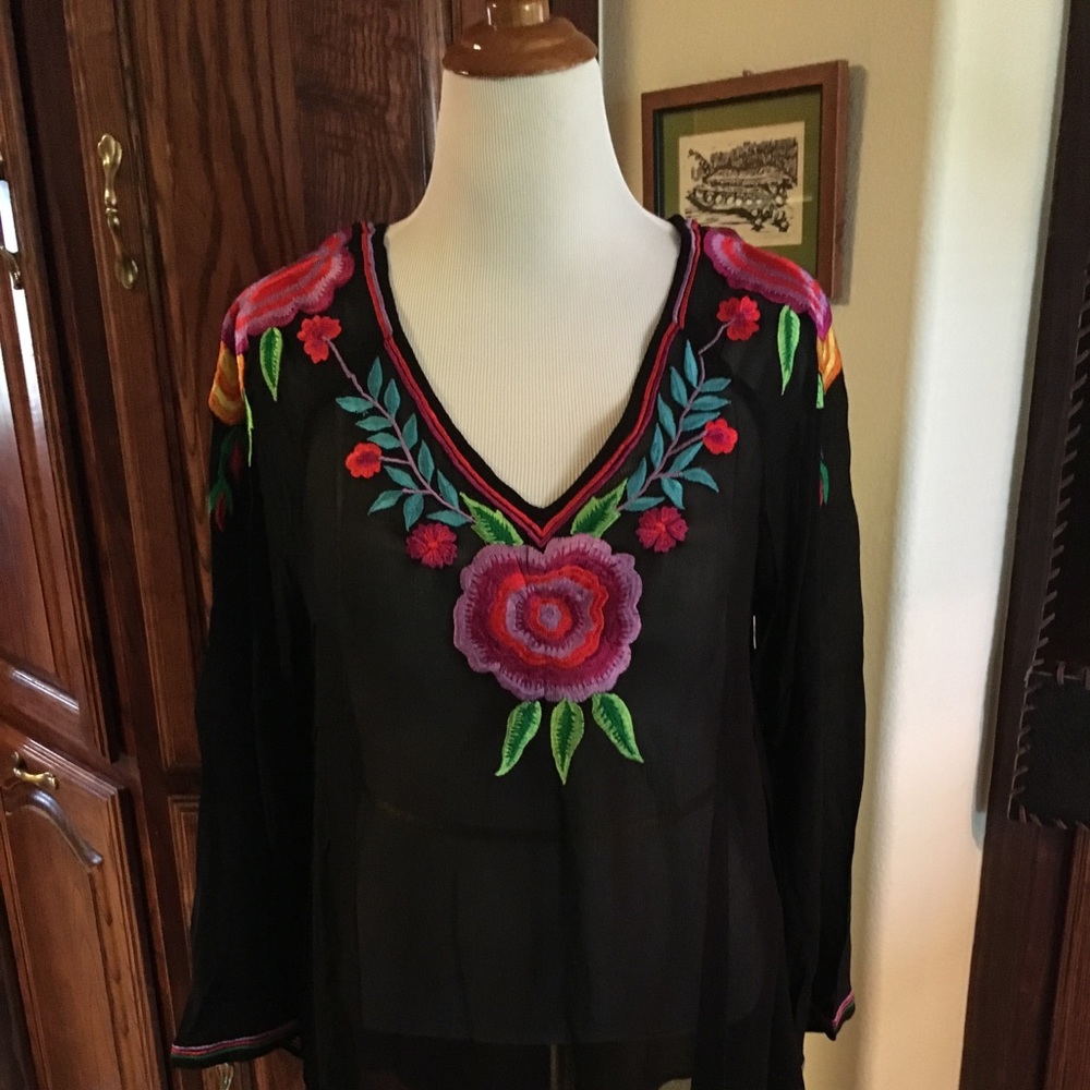 Roja Collection Embroidered Floral Tunic